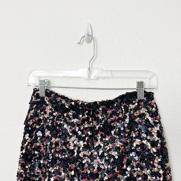 [Urban Outfitters] Darren Rainbow Sequined Side Slit Mini Skirt Party Size XS - Picture 8 of 12